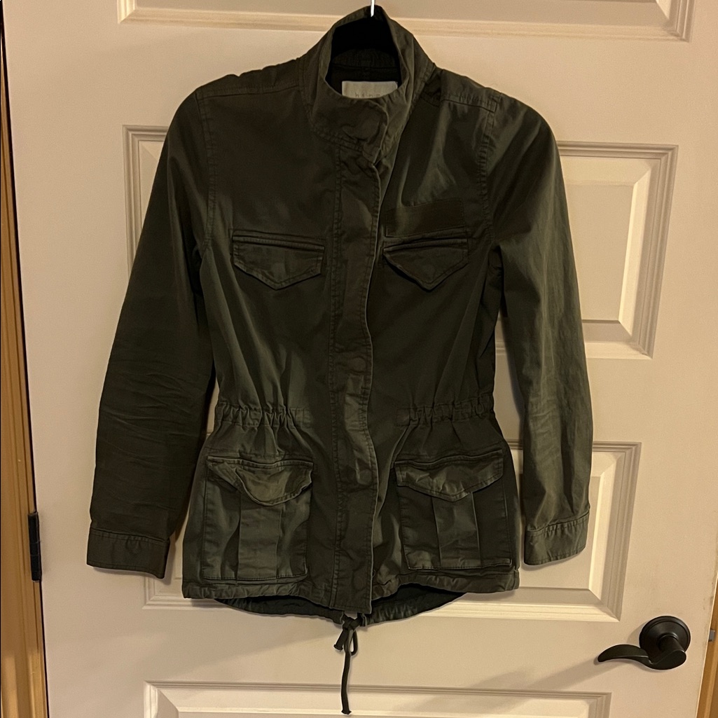 Hinge Utility Jacket In Dark Olive